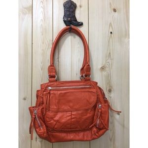 GAL Orange Leather Purse